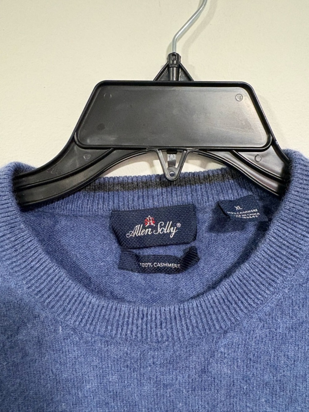 Allen Solly Men's Crewneck Cashmere Sweater in Slate Blue